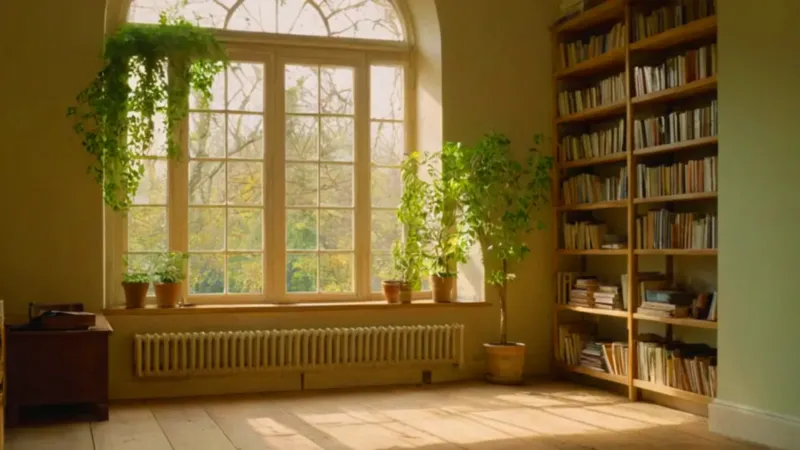 Un tranquilo estudio bañado por el sol