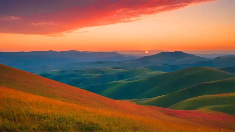 Una figura sola ante el inmenso atardecer