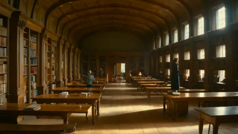 Luz y quietud en la inmensa biblioteca