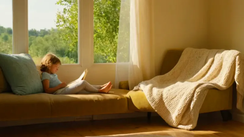 Un acogedor momento de lectura familiar