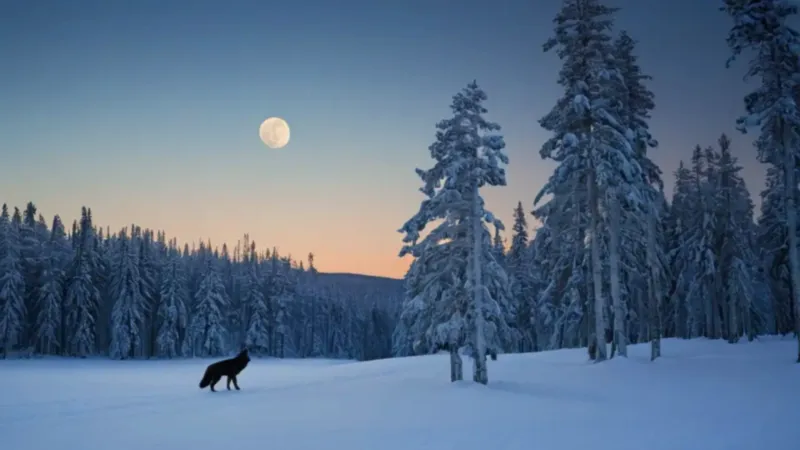 Una figura es cercada por lobos