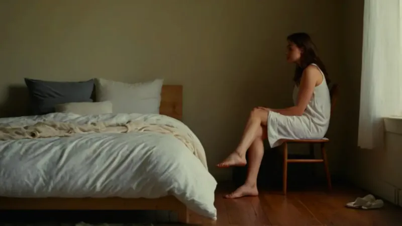 Mujer pensativa contempla el amanecer
