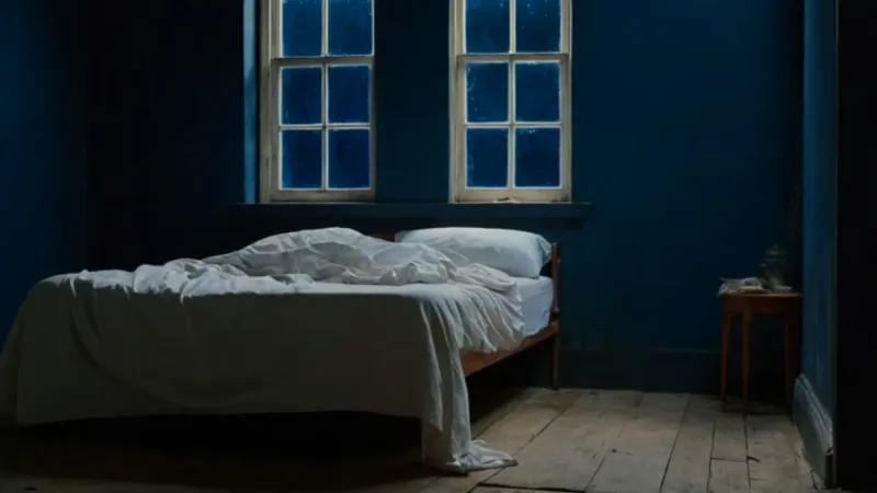 Una mujer solitaria ante el amanecer