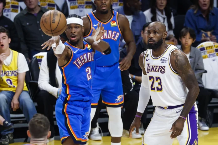 Thunder vencen a Lakers en playoffs 2023