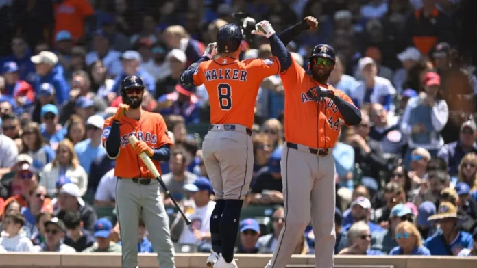 Yordan Álvarez se retira por espasmos.