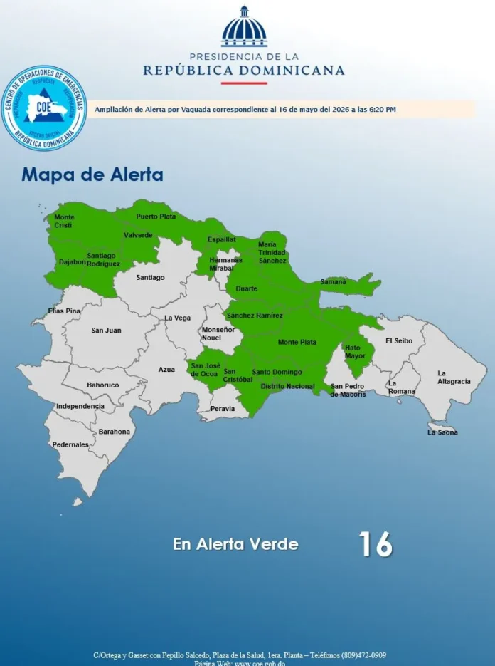 Alerta verde por vaguada en provincias.