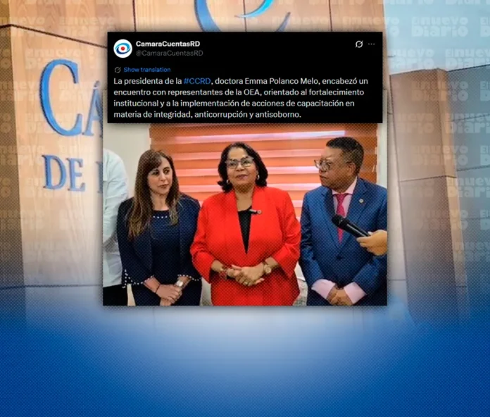 Cámara de Cuentas y OEA en reunión.
