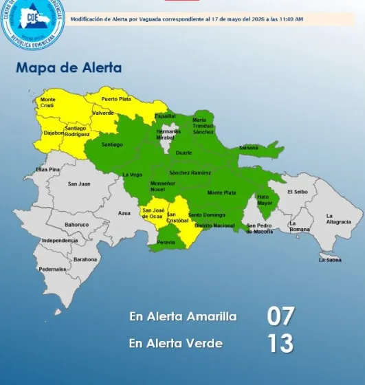 Alerta meteorológica por lluvias en RD