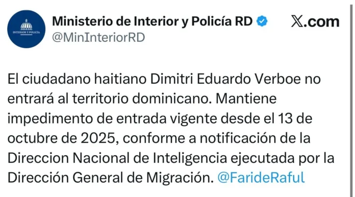 Haitiano deportado no podrá entrar a RD
