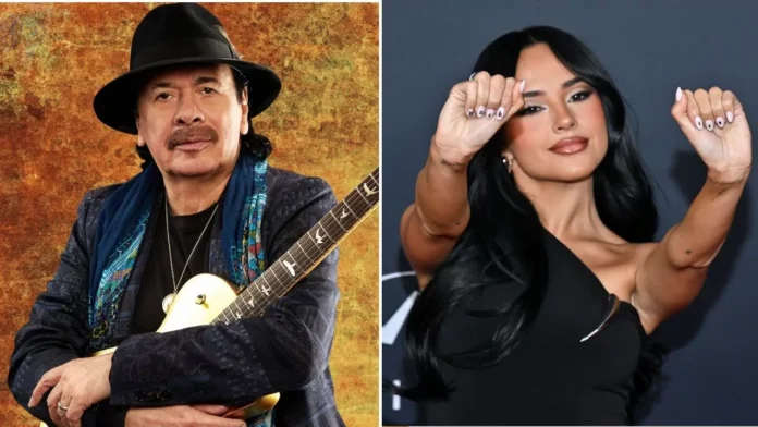 Carlos Santana y Becky G en concierto.