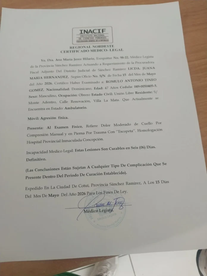 Agresión en operativo de Medio Ambiente Cotuí