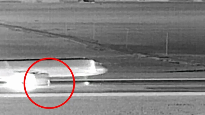 Hombre se lanza contra avión en despegue