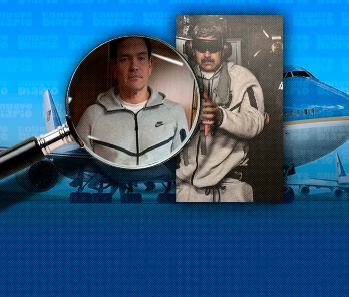 Marco Rubio en avión presidencial Air Force One