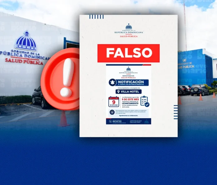 Ministerio de Salud desmiente noticia falsa.