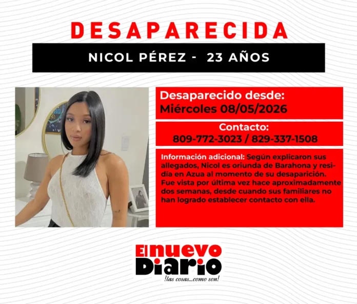 Desaparece joven de 23 años en Azua.