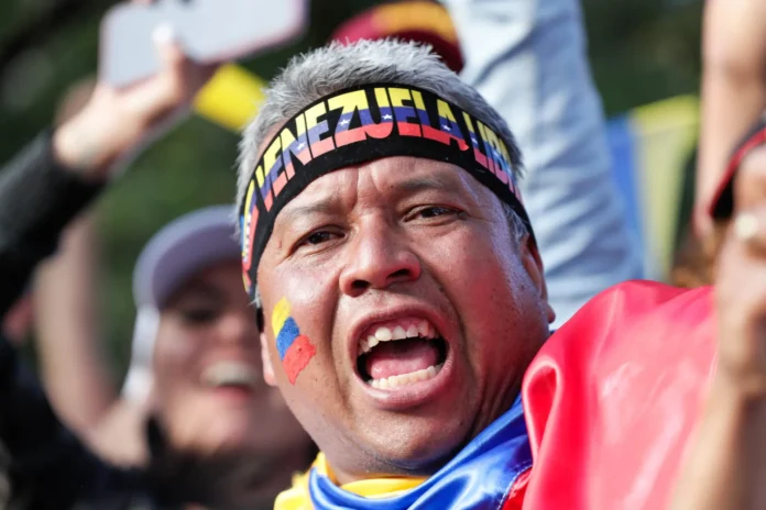 Venezolanos marchan por elecciones y libertad.