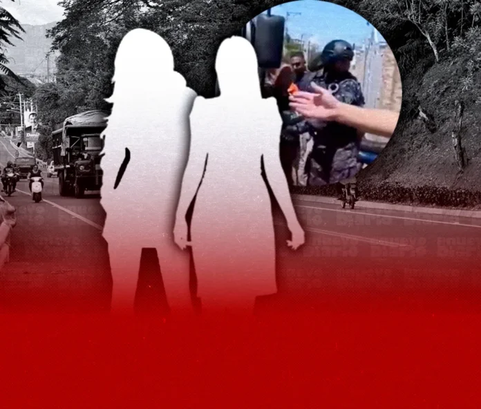 Conflicto entre conductoras en Moca.