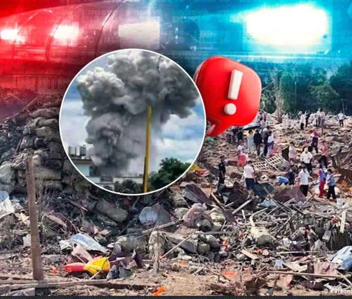 Explosión mortal en edificio de Myanmar.