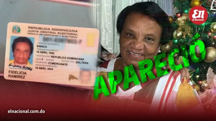 Adulta mayor encontrada sana en Santo Domingo