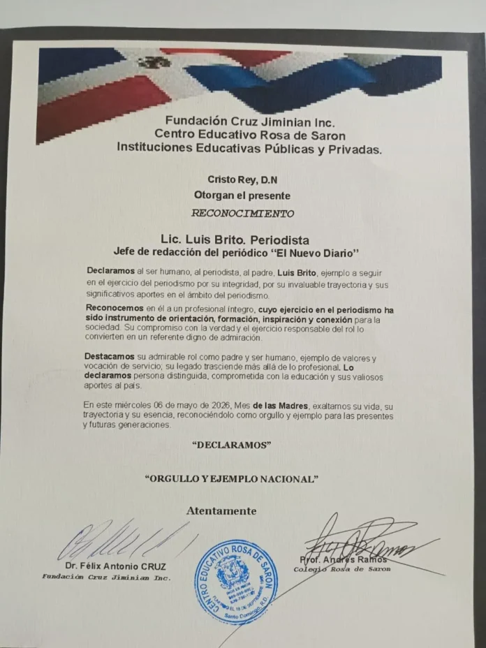 Luis Brito, reconocido por su integridad periodística.