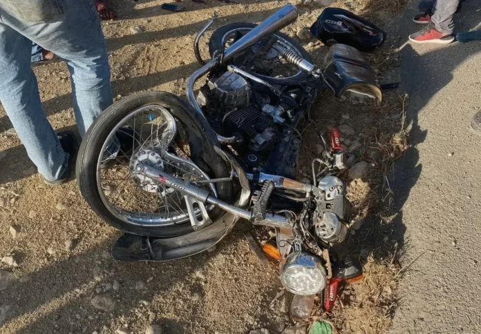 Accidente de motocicleta en Yásica Arriba.