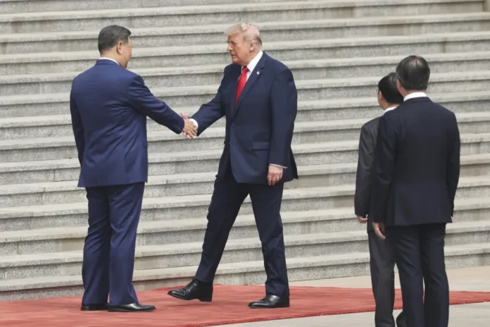 Xi Jinping y Trump en reunión cordial