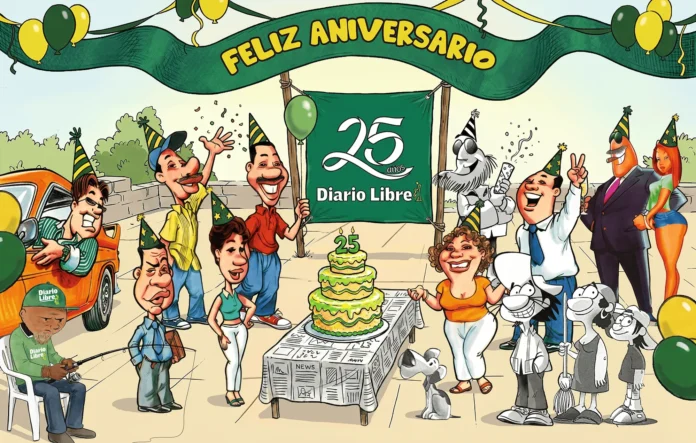 25 años de caricaturas en Diario Libre