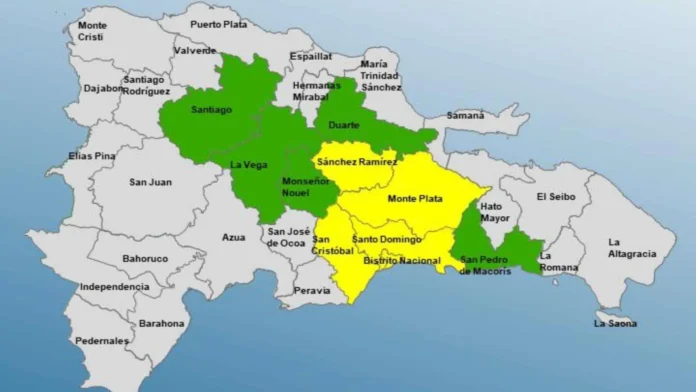 Provincias en alerta amarilla por lluvias.