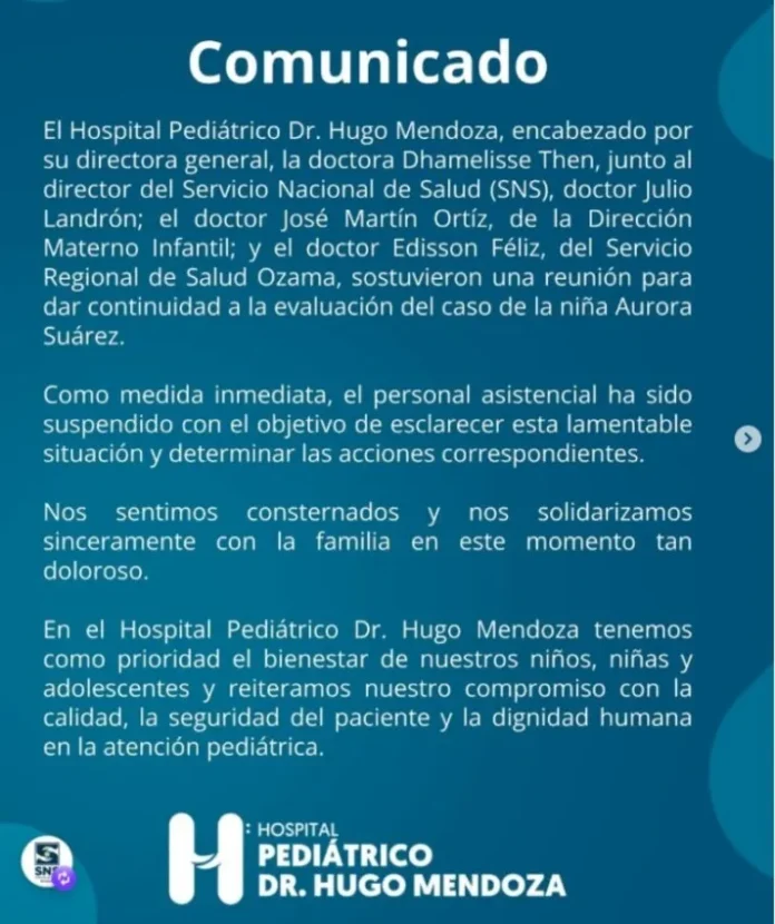 Investigación por muerte de niña en hospital