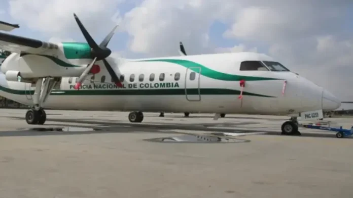 Ataque a avión policial en Colombia.