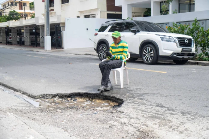 Boquete peligroso en Bella Vista.
