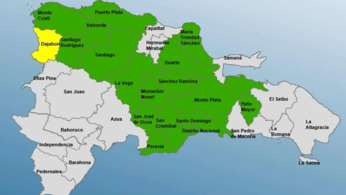 Alerta verde en 17 provincias dominicanas
