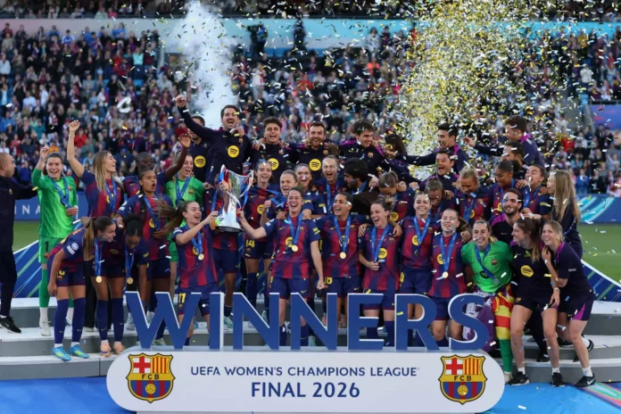 Barça femenino celebra su cuarta Champions europea