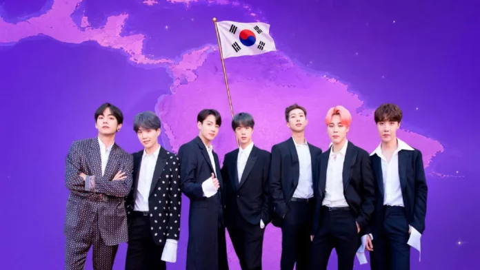 BTS en concierto en México, gran multitud.