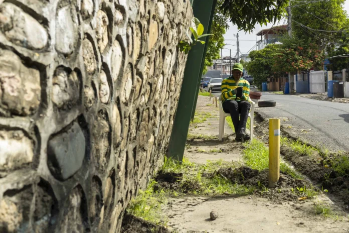Pared inclinada en Los Jardines del Norte.
