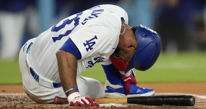 Teoscar Hernández lesionado en Dodgers.
