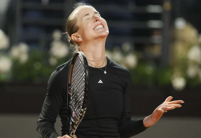 Svitolina celebra su victoria en Roma.