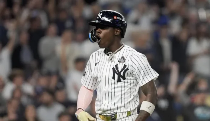 Jazz Chisholm jonrón decisivo Yankees Rangers