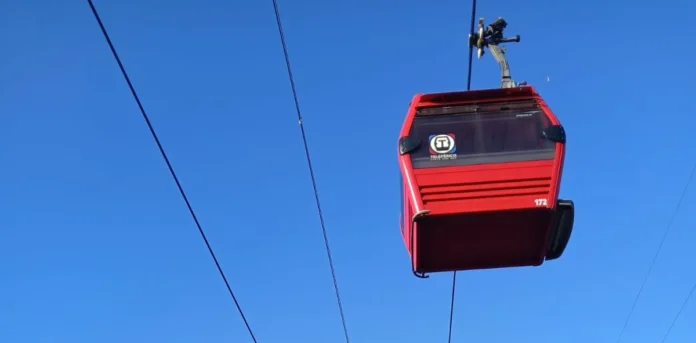 Teleférico de Santo Domingo en mantenimiento.