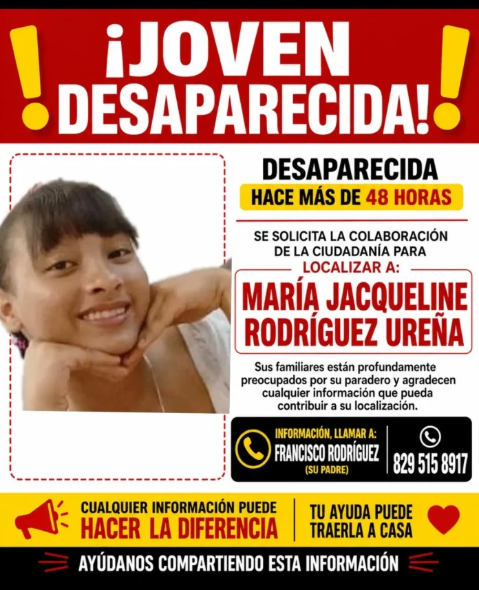 Adolescente desaparecida en el Distrito Nacional
