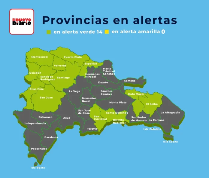 Alerta verde por lluvias en el país.