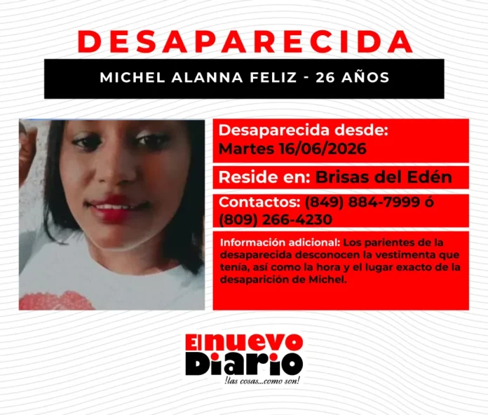 Joven desaparecida en Santo Domingo Este.