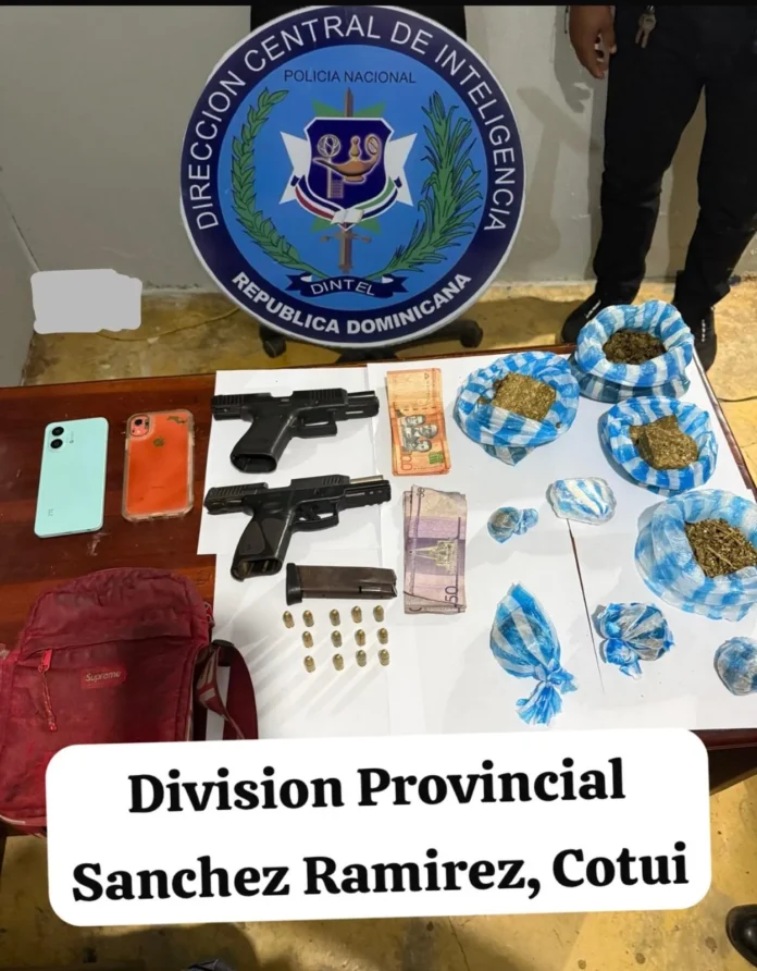 Dintel captura a hombres con armas y drogas.