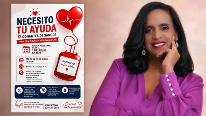 Donantes de sangre para Graciela Valdez.