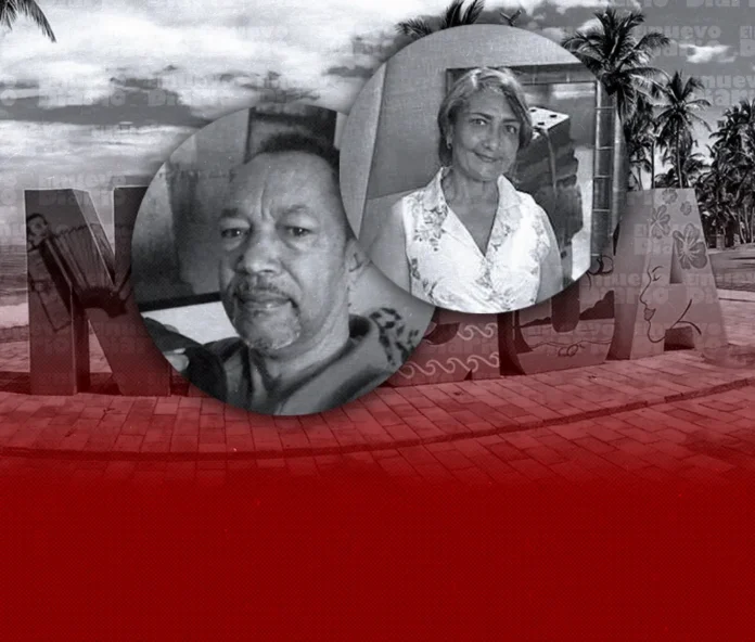 Hombre y mujer víctimas de violencia en Nagua.