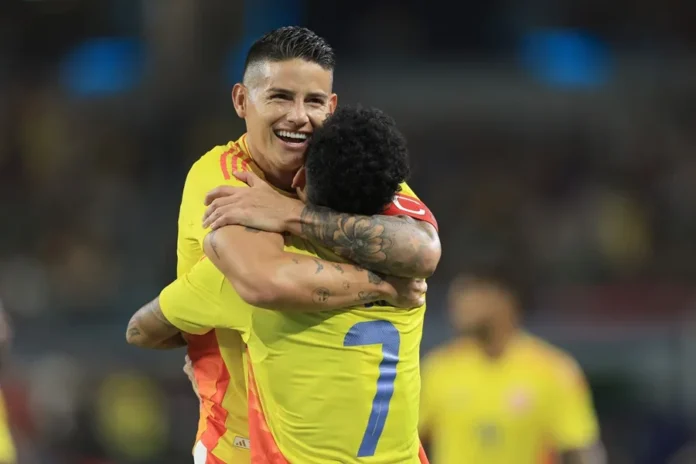 James Rodríguez en alineación de Colombia.