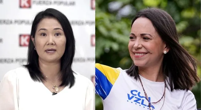 María Corina Machado y Keiko Fujimori juntas.