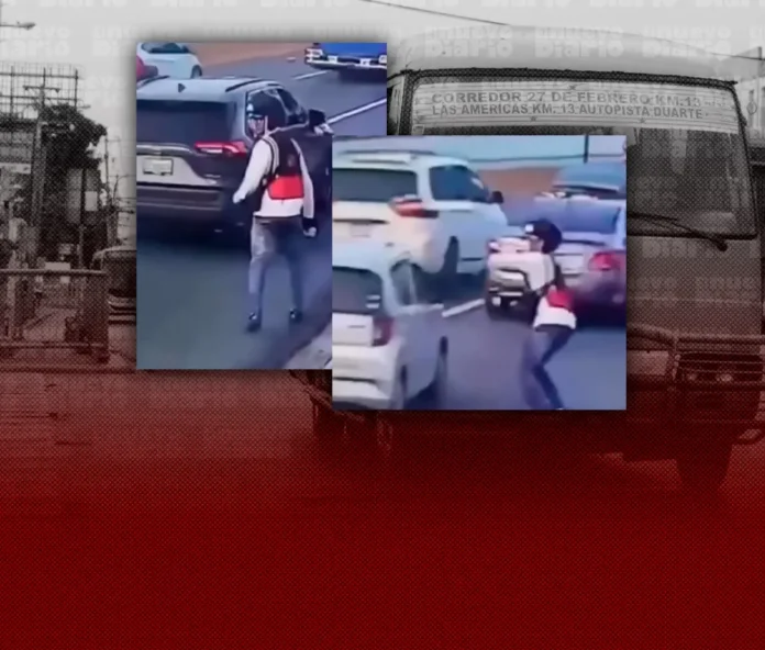 Motorista lanza piedra a autobús en incidente.