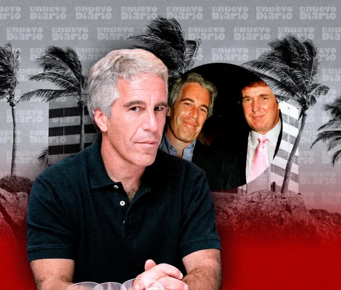 Exposición sobre Trump y Epstein en Washington.