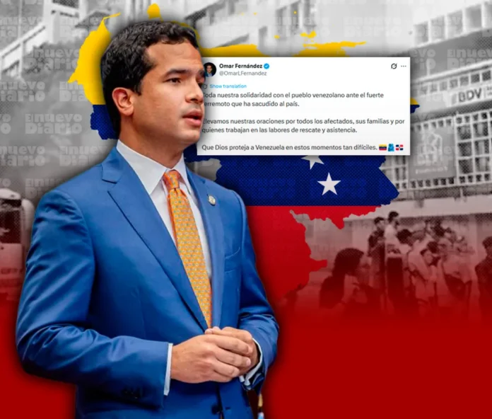 Omar Fernández muestra apoyo a Venezuela.